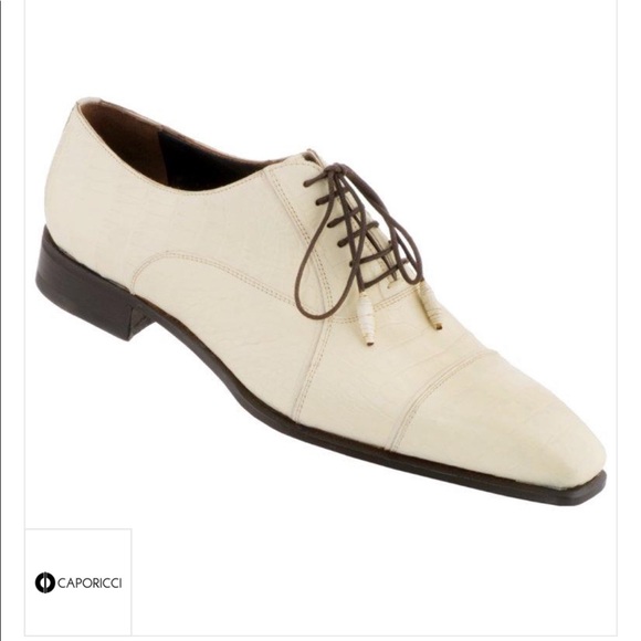 Caporicci 201 Genuine Alligator Shoes Beige - Picture 1 of 1